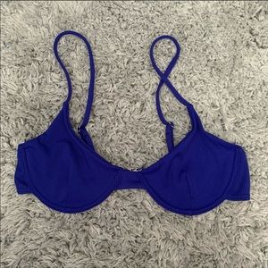 shein underwire blue bikini top